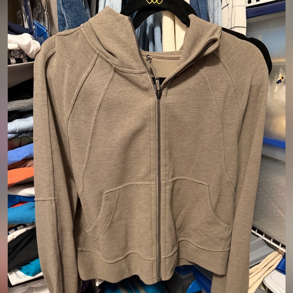 Lululemon Scuba Oversized Waffle Zip Hoodie Sweater